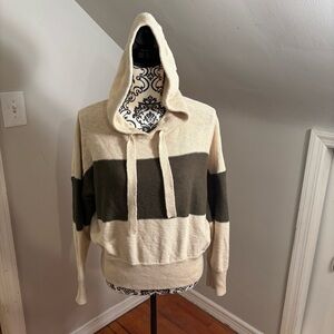 Madewell Women’s Clairview Hoodie Sweater in Colorblock size Medium 100% Cotton